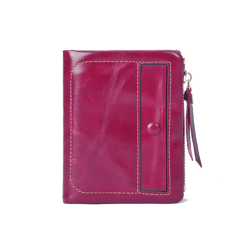 Igazi bőrből készült rövid pénztárca, első réteg marhabőrből, függőleges kártyatartó és érmés zseb