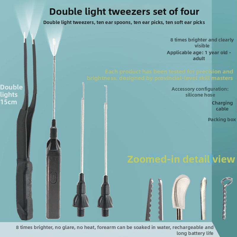 Gaismas auss tīrīšanas instruments — profesionāls instruments, zīmols Excellent Doctor