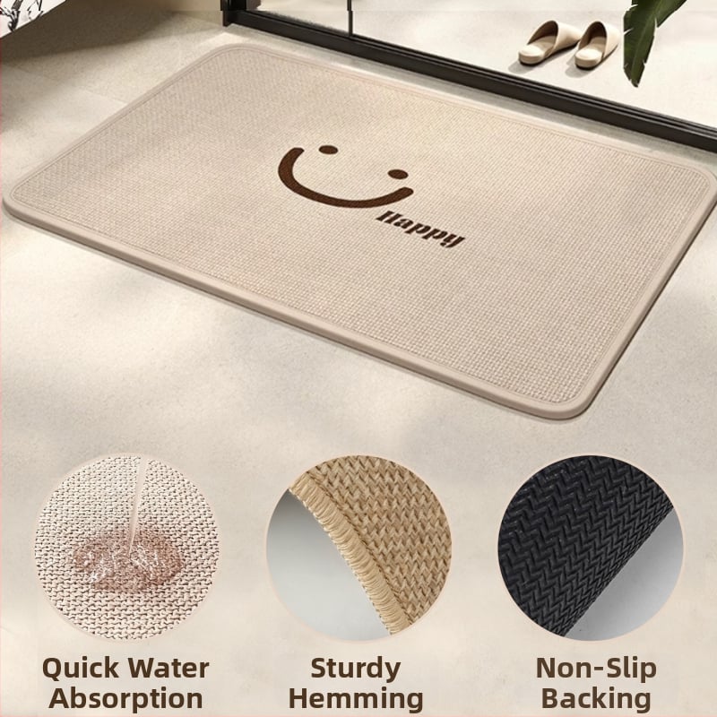 Japonijos stiliaus lino vonios kilimėlis, geometrinis raštas, kvadrato formos, skalbiamas, pritaikomas