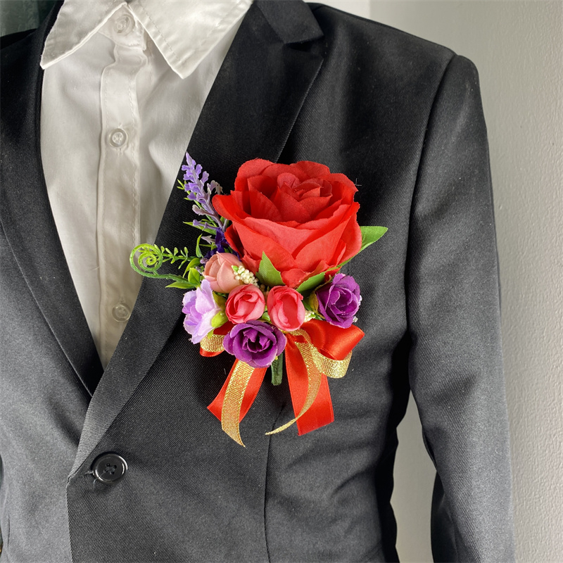 Koszorú és gomblyuk-dísz, kínai stílusú, ajándék osztálytársnak, Karácsony és költözés