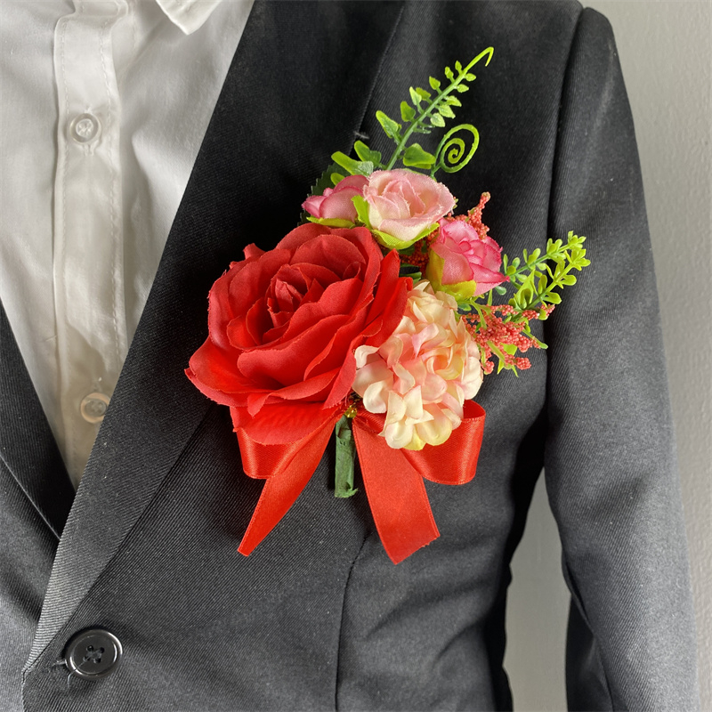 Koszorú és gomblyuk-dísz, kínai stílusú, ajándék osztálytársnak, Karácsony és költözés