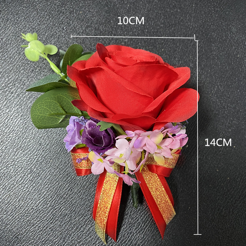 Koszorú és gomblyuk-dísz, kínai stílusú, ajándék osztálytársnak, Karácsony és költözés