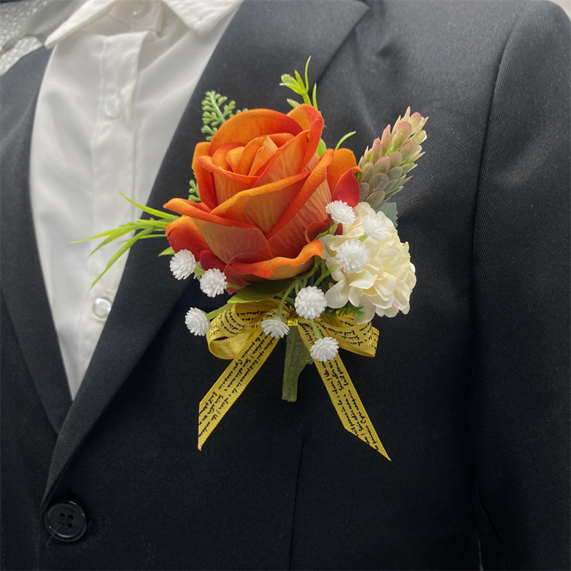 Koszorú és gomblyuk-dísz, kínai stílusú, ajándék osztálytársnak, Karácsony és költözés