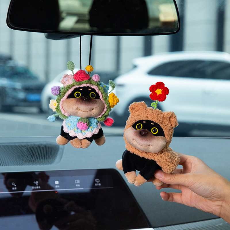 Autó dísz Cat Fairy — plüss figura, rajzfilmszerű stílus, belső dekoráció