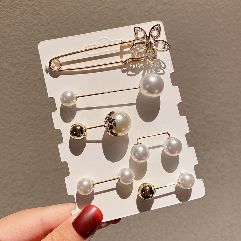 Брошка | Материал: Pearl-proof; Стил: Natural, за жени; Дизайн: Wave; Марка: Xin Miao You