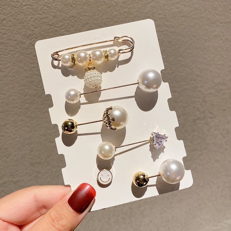 Брошка | Материал: Pearl-proof; Стил: Natural, за жени; Дизайн: Wave; Марка: Xin Miao You