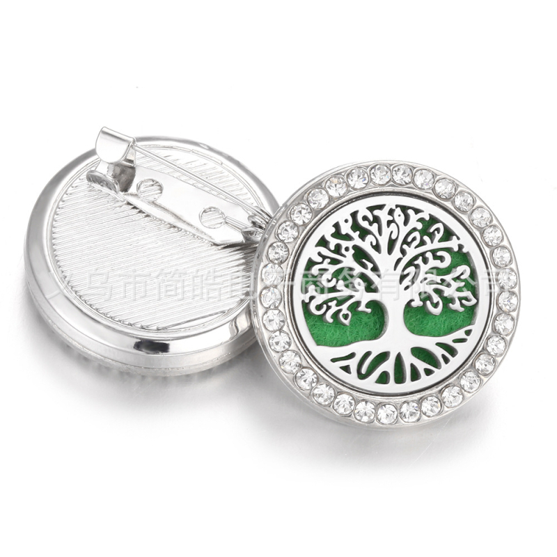 Αρωματοθεραπευτική καρφίτσα από κράμα με φινίρισμα ηλεκτροπλατίνας, μοτίβο μάσκας με διαμάντι σε στρώσεις, μίνι κλιπ για αιθέριο έλαιο· διακοσμητικό και πολυλειτουργικό· σχήματα: καρδιά, ρόμβος, U-σχήματος, σταγόνα, γεωμετρικό.