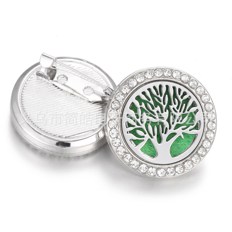 Αρωματοθεραπευτική καρφίτσα από κράμα με φινίρισμα ηλεκτροπλατίνας, μοτίβο μάσκας με διαμάντι σε στρώσεις, μίνι κλιπ για αιθέριο έλαιο· διακοσμητικό και πολυλειτουργικό· σχήματα: καρδιά, ρόμβος, U-σχήματος, σταγόνα, γεωμετρικό.