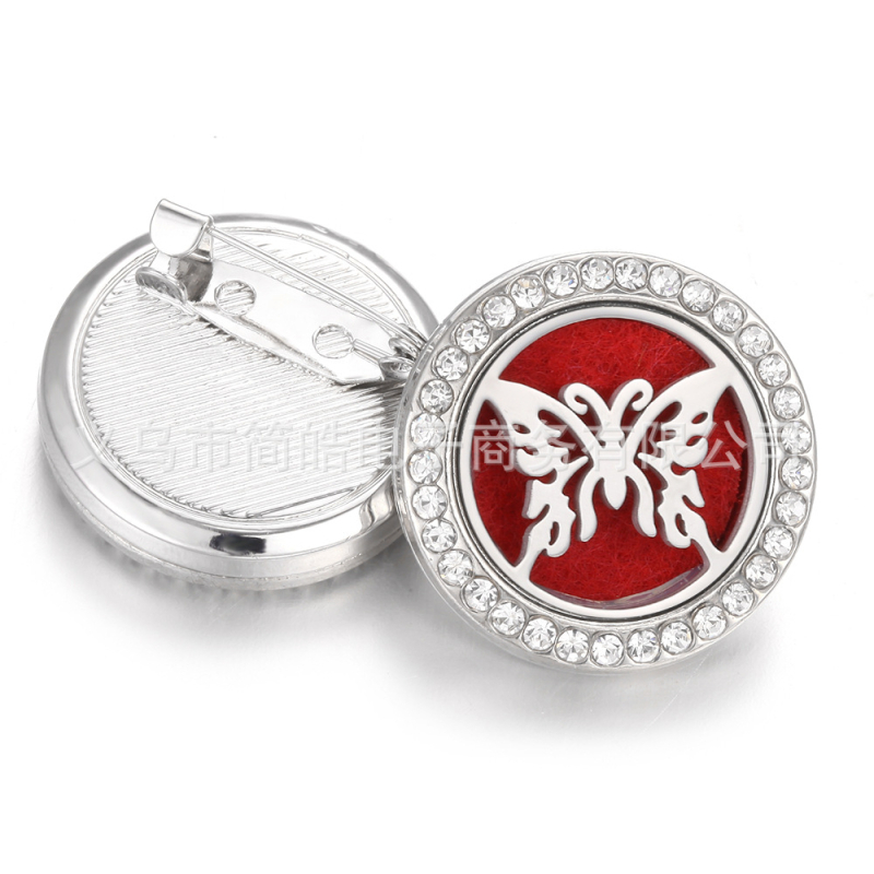 Αρωματοθεραπευτική καρφίτσα από κράμα με φινίρισμα ηλεκτροπλατίνας, μοτίβο μάσκας με διαμάντι σε στρώσεις, μίνι κλιπ για αιθέριο έλαιο· διακοσμητικό και πολυλειτουργικό· σχήματα: καρδιά, ρόμβος, U-σχήματος, σταγόνα, γεωμετρικό.