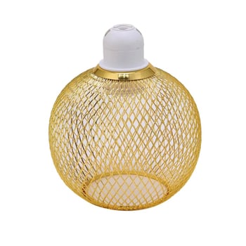 Мрежест кух абажур за лампа — метален корпус, повърхност: пластмасов спрей с електроплакиране, персонализация по поръчка, модел: без цокъл и без източник на светлина