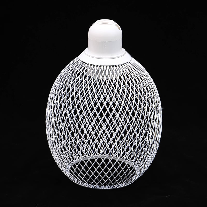 Мрежест кух абажур за лампа — метален корпус, повърхност: пластмасов спрей с електроплакиране, персонализация по поръчка, модел: без цокъл и без източник на светлина