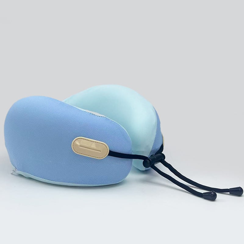 Putni jastuk u obliku U za vrat s memory foam punjenjem, navlaka od Ice Silk, moderni minimalistički stil, pogodan za djecu i odrasle