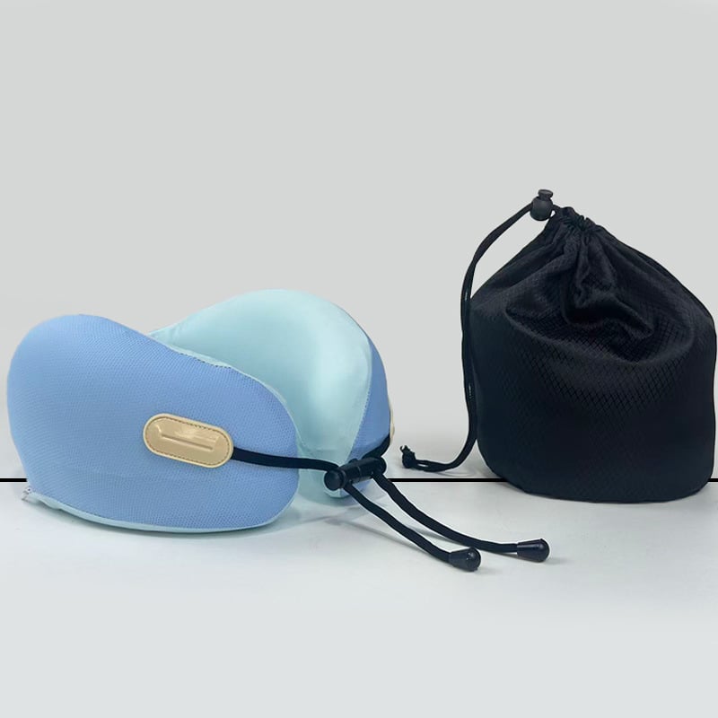 Putni jastuk u obliku U za vrat s memory foam punjenjem, navlaka od Ice Silk, moderni minimalistički stil, pogodan za djecu i odrasle