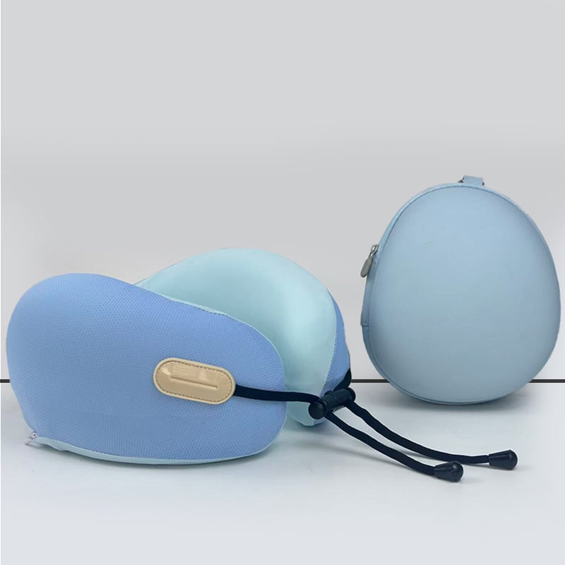 Putni jastuk u obliku U za vrat s memory foam punjenjem, navlaka od Ice Silk, moderni minimalistički stil, pogodan za djecu i odrasle
