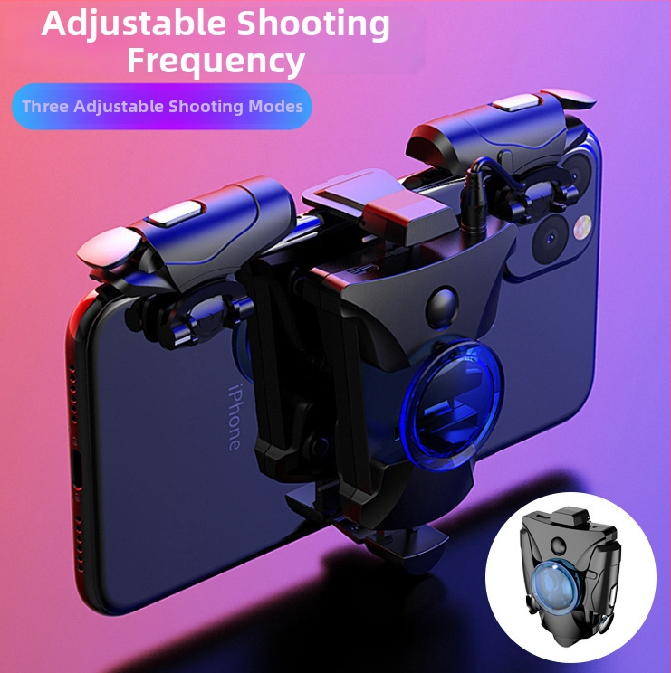 JS-65 játékkontroller Android telefonhoz, USB interfész, vezeték nélküli kapcsolat, rezgésmentes, ABS+fém kivitel, 31 g