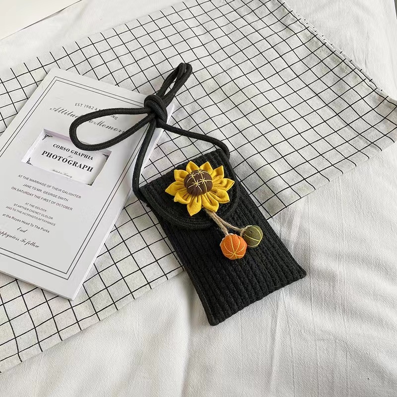 Geantă crossbody din bumbac, design floral, țesătură împletită, formă vertical pătrată, închidere cu capac, curea de umăr simplă