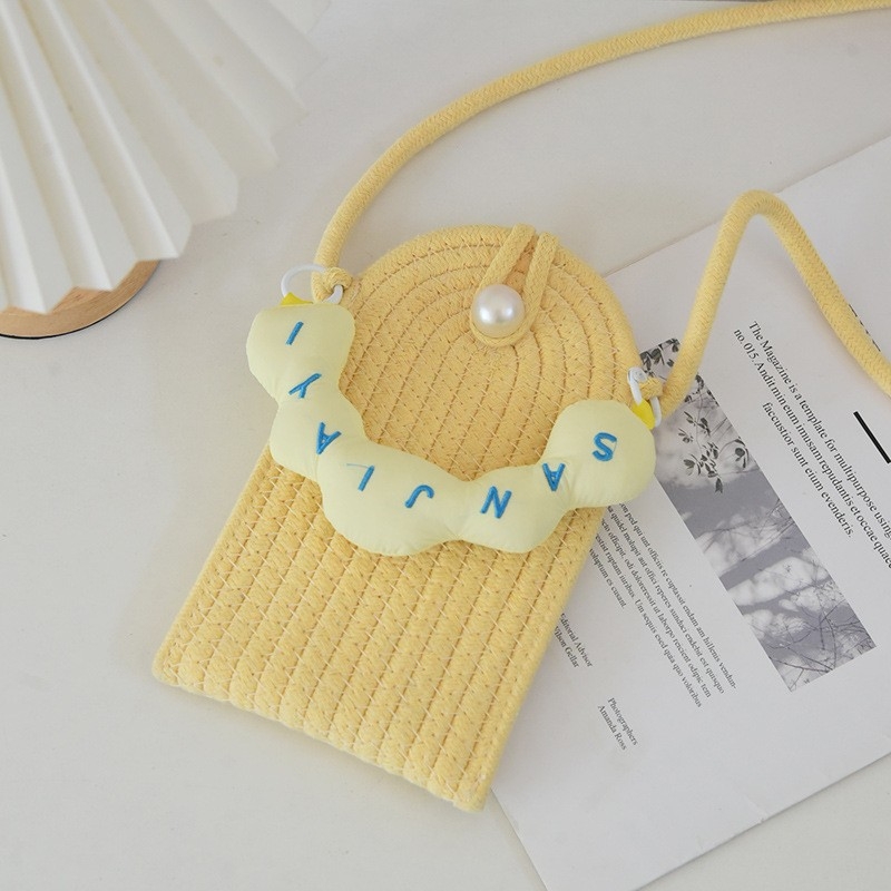 Geantă crossbody din bumbac, design floral, țesătură împletită, formă vertical pătrată, închidere cu capac, curea de umăr simplă