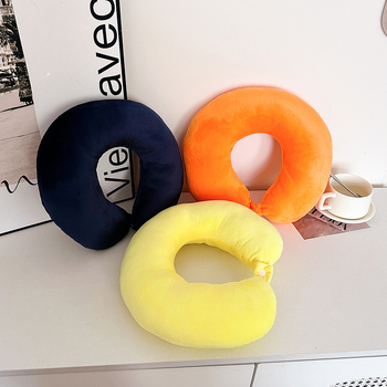 Pernă de gât în formă de U pentru condus și călătorii – umplutură: fibre de poliester; material: țesătură extrem de moale; stil: modern minimalist; formă: U