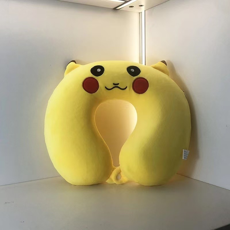 У-образна възглавница за шия с паметна пяна — плетена тъкан, за възрастни, модерен стил