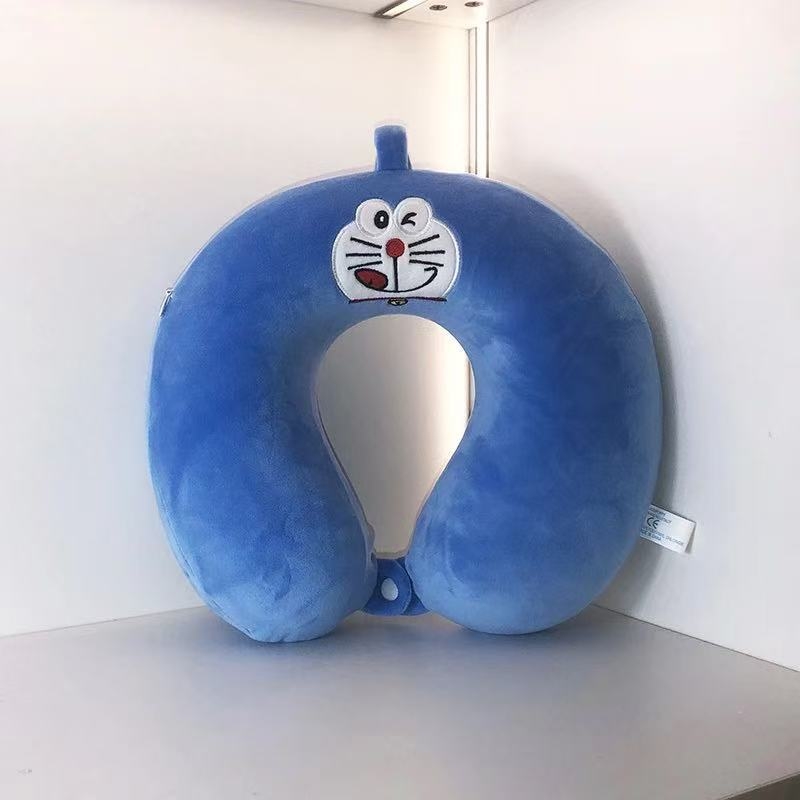 У-образна възглавница за шия с паметна пяна — плетена тъкан, за възрастни, модерен стил