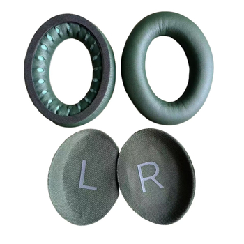 Husă din piele pentru căști Bose QC45 – materiale: piele proteică, plasă, gel; ușor de montat; confortabil de purtat.