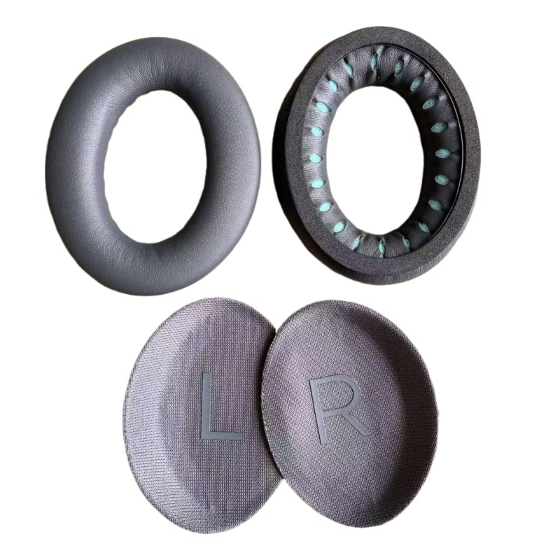 Husă din piele pentru căști Bose QC45 – materiale: piele proteică, plasă, gel; ușor de montat; confortabil de purtat.