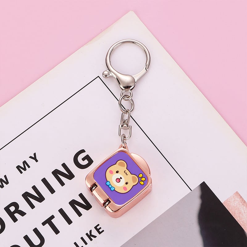 Clește de unghii portabil, pliabil, deschidere cu un singur clic – pandantiv drăguț pentru breloc cu temă pisică