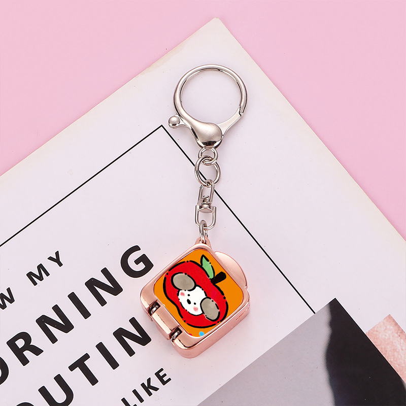 Clește de unghii portabil, pliabil, deschidere cu un singur clic – pandantiv drăguț pentru breloc cu temă pisică