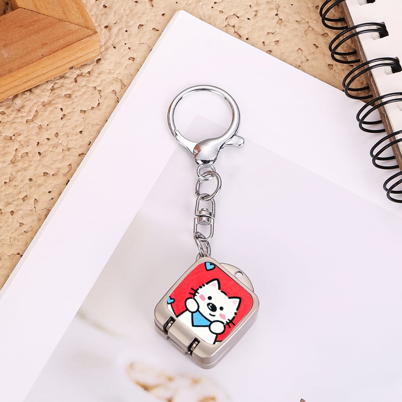 Clește de unghii portabil, pliabil, deschidere cu un singur clic – pandantiv drăguț pentru breloc cu temă pisică