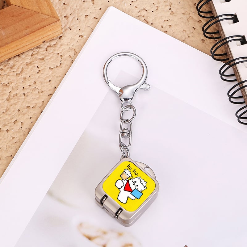 Clește de unghii portabil, pliabil, deschidere cu un singur clic – pandantiv drăguț pentru breloc cu temă pisică