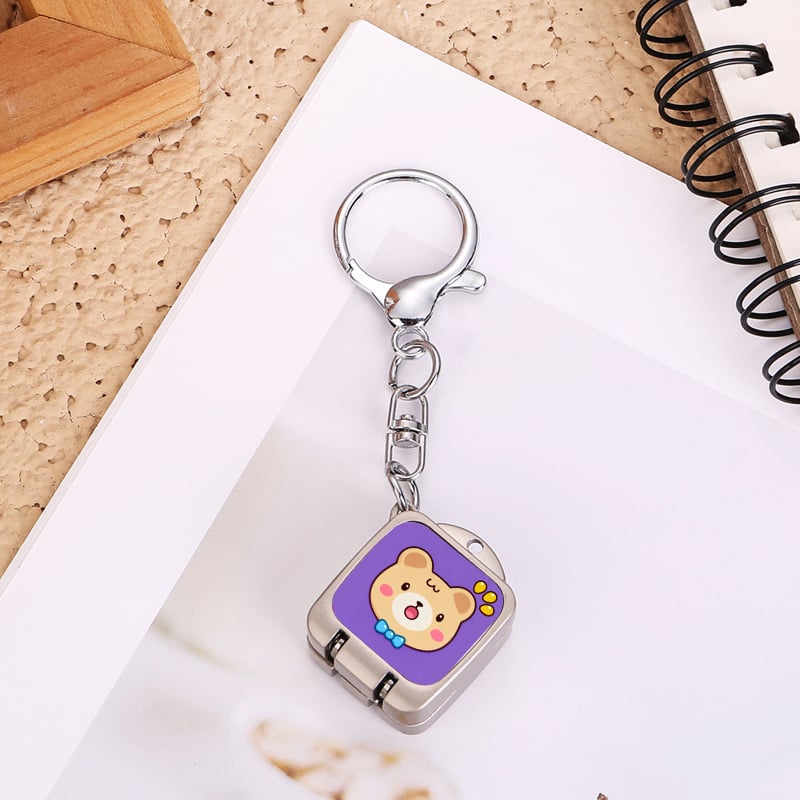 Clește de unghii portabil, pliabil, deschidere cu un singur clic – pandantiv drăguț pentru breloc cu temă pisică