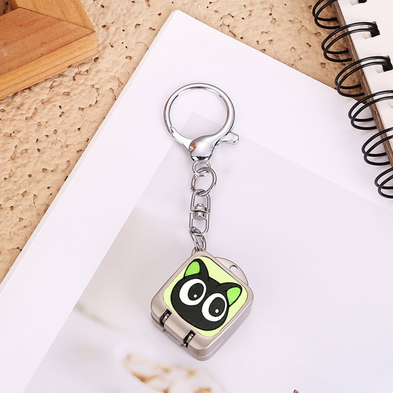 Clește de unghii portabil, pliabil, deschidere cu un singur clic – pandantiv drăguț pentru breloc cu temă pisică