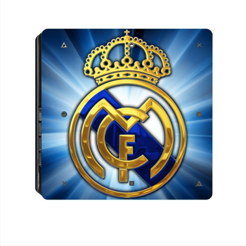 Ochranný film PS4 Slim so samolepkami klubovej ikonky – prispôsobiteľný, ekologický, odolný voči škrabancom, vodeodolný a olejovzdorný, PVC film 0.15 mm