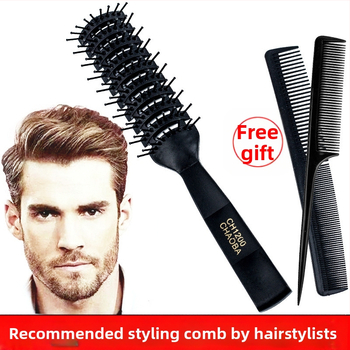 Vīriešiem paredzēta matu veidošanas ķemme — īsiem matiem, pūkains un cirtains izskats, antistatiska, aizmugures stilā