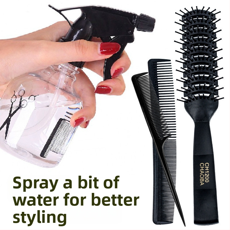 Vīriešiem paredzēta matu veidošanas ķemme — īsiem matiem, pūkains un cirtains izskats, antistatiska, aizmugures stilā