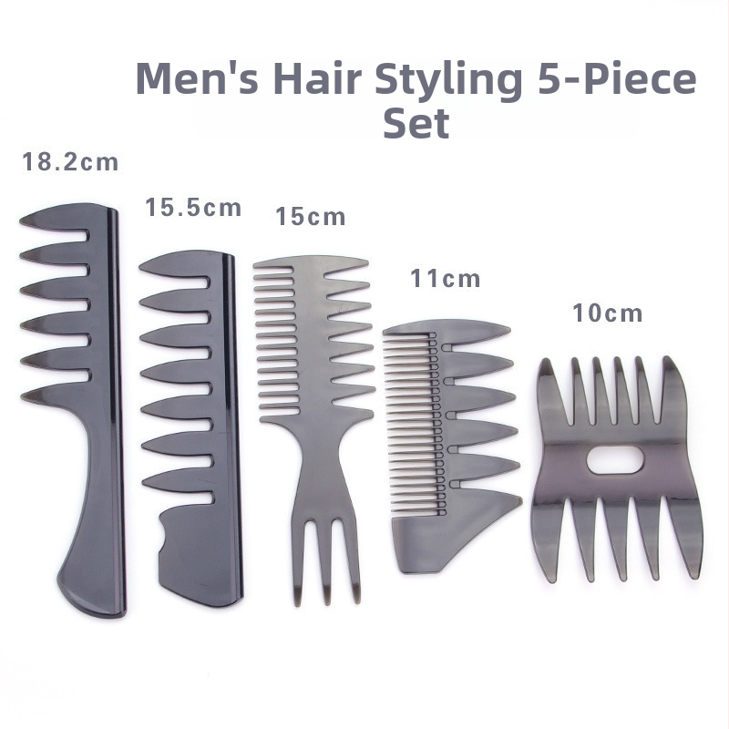 Vīriešiem paredzēta matu veidošanas ķemme — īsiem matiem, pūkains un cirtains izskats, antistatiska, aizmugures stilā