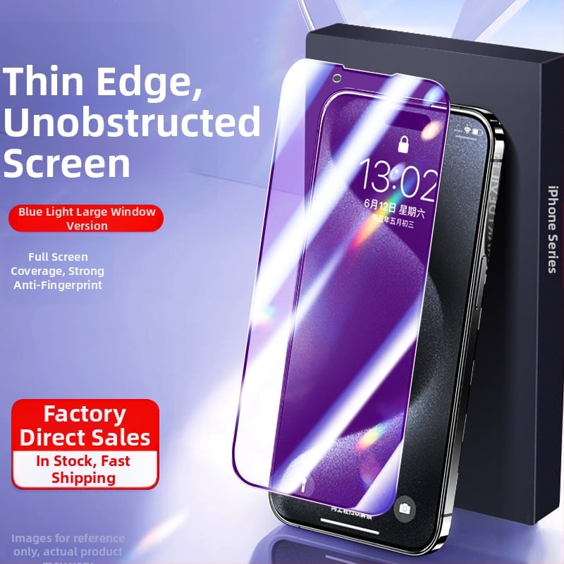 iPhone-hoz üveg kijelzővédő – anti-peep, teljes képernyő, anti-ujjlenyomat, anti-kék fény