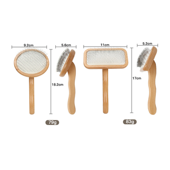 Dzīvnieku kopšanas ķemme suņiem un kaķiem — cieta koksne un metāls, divpusēja adatu ķemme nodrošināšanai pret mezgliem un matu noņemšanai (Zīmols Old Tree)