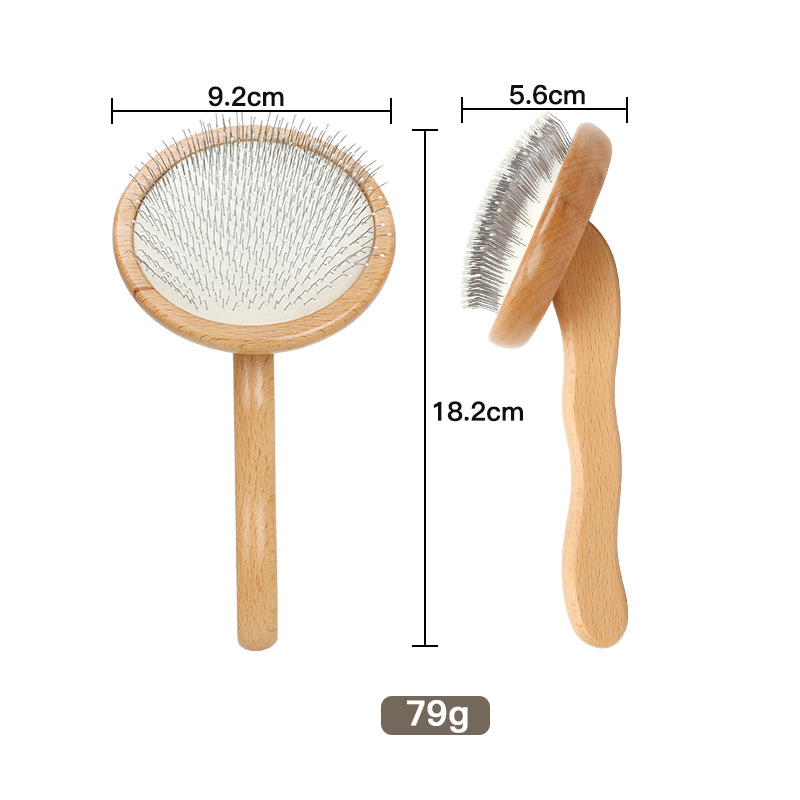 Dzīvnieku kopšanas ķemme suņiem un kaķiem — cieta koksne un metāls, divpusēja adatu ķemme nodrošināšanai pret mezgliem un matu noņemšanai (Zīmols Old Tree)