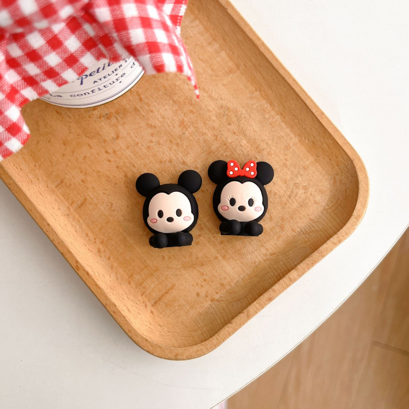 Десктоп органайзер за кабели с мультяшен дизайн (самозалепваща база; подходящ за кабели за данни, слушалки и зарядни кабели)