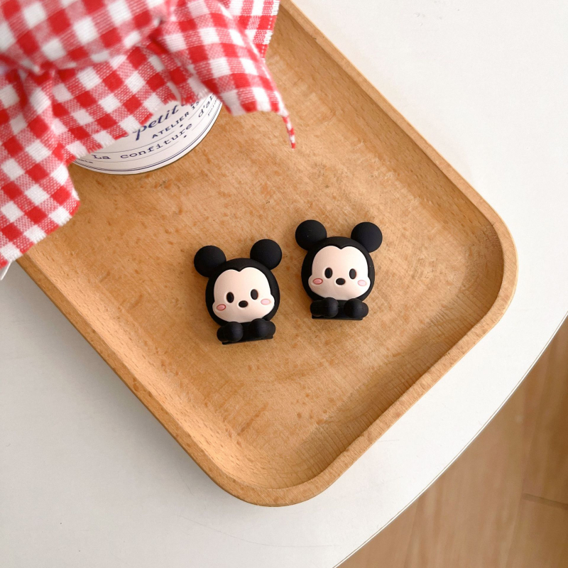 Десктоп органайзер за кабели с мультяшен дизайн (самозалепваща база; подходящ за кабели за данни, слушалки и зарядни кабели)