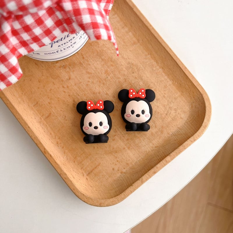 Десктоп органайзер за кабели с мультяшен дизайн (самозалепваща база; подходящ за кабели за данни, слушалки и зарядни кабели)