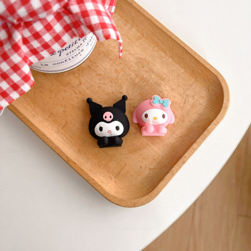 Десктоп органайзер за кабели с мультяшен дизайн (самозалепваща база; подходящ за кабели за данни, слушалки и зарядни кабели)