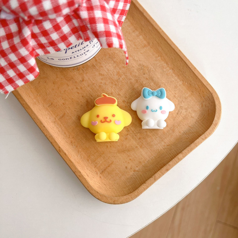 Десктоп органайзер за кабели с мультяшен дизайн (самозалепваща база; подходящ за кабели за данни, слушалки и зарядни кабели)