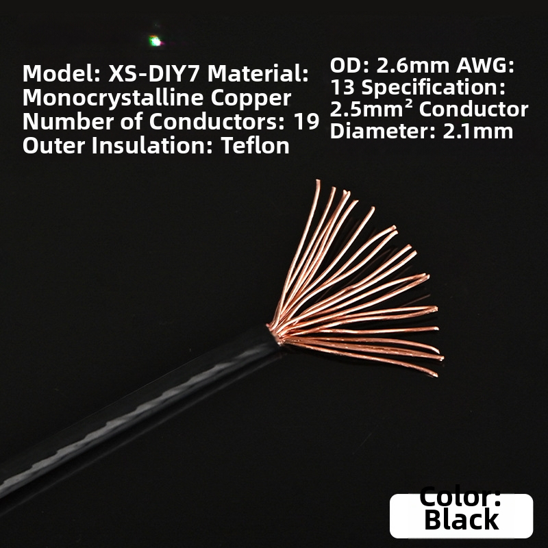 Xangsane XS-DIY07 Trumpet line — monokryštalický meď, jadro: holý meďový vodič, meď