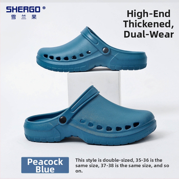 Pantofi chirurgicali unisex cu partea superioară EVA, talpă EVA, căptușeală din piele, toc în formă de pană, grosime talpă 3–5 cm