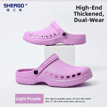 Pantofi chirurgicali unisex cu partea superioară EVA, talpă EVA, căptușeală din piele, toc în formă de pană, grosime talpă 3–5 cm