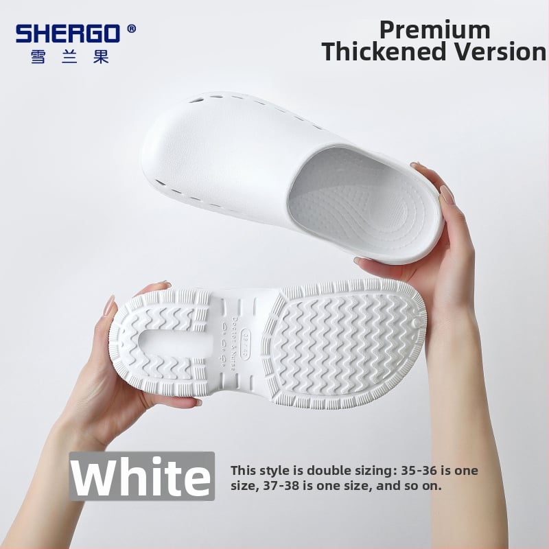 Pantofi chirurgicali unisex cu partea superioară EVA, talpă EVA, căptușeală din piele, toc în formă de pană, grosime talpă 3–5 cm