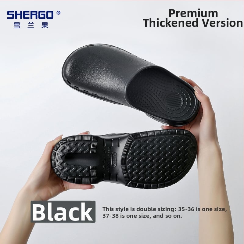 Pantofi chirurgicali unisex cu partea superioară EVA, talpă EVA, căptușeală din piele, toc în formă de pană, grosime talpă 3–5 cm