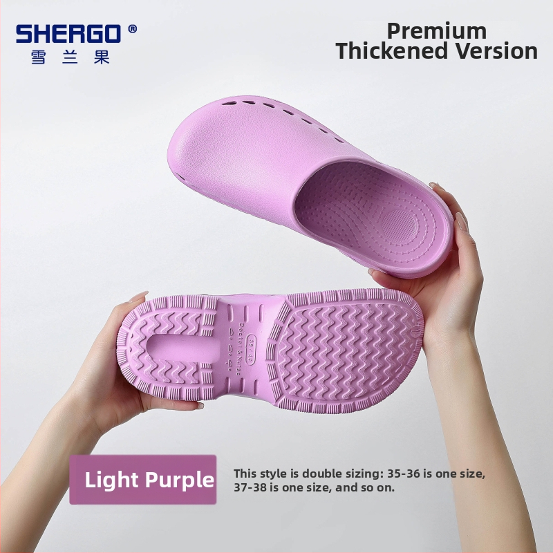 Pantofi chirurgicali unisex cu partea superioară EVA, talpă EVA, căptușeală din piele, toc în formă de pană, grosime talpă 3–5 cm